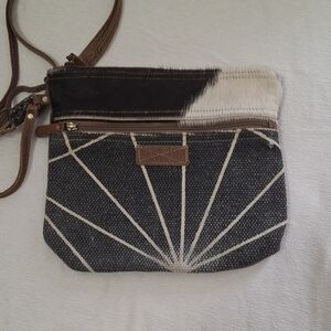 Myra Bag Black and White Crossbody
